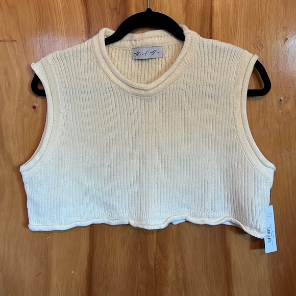 BirdBee Tops - Cropped Sweater Tank